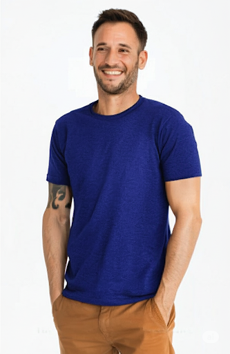 Vasthr The Essential Crewneck Tee - Royal Blue