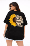 Be a Sunflower Oversized T-Shirt by Vasthr