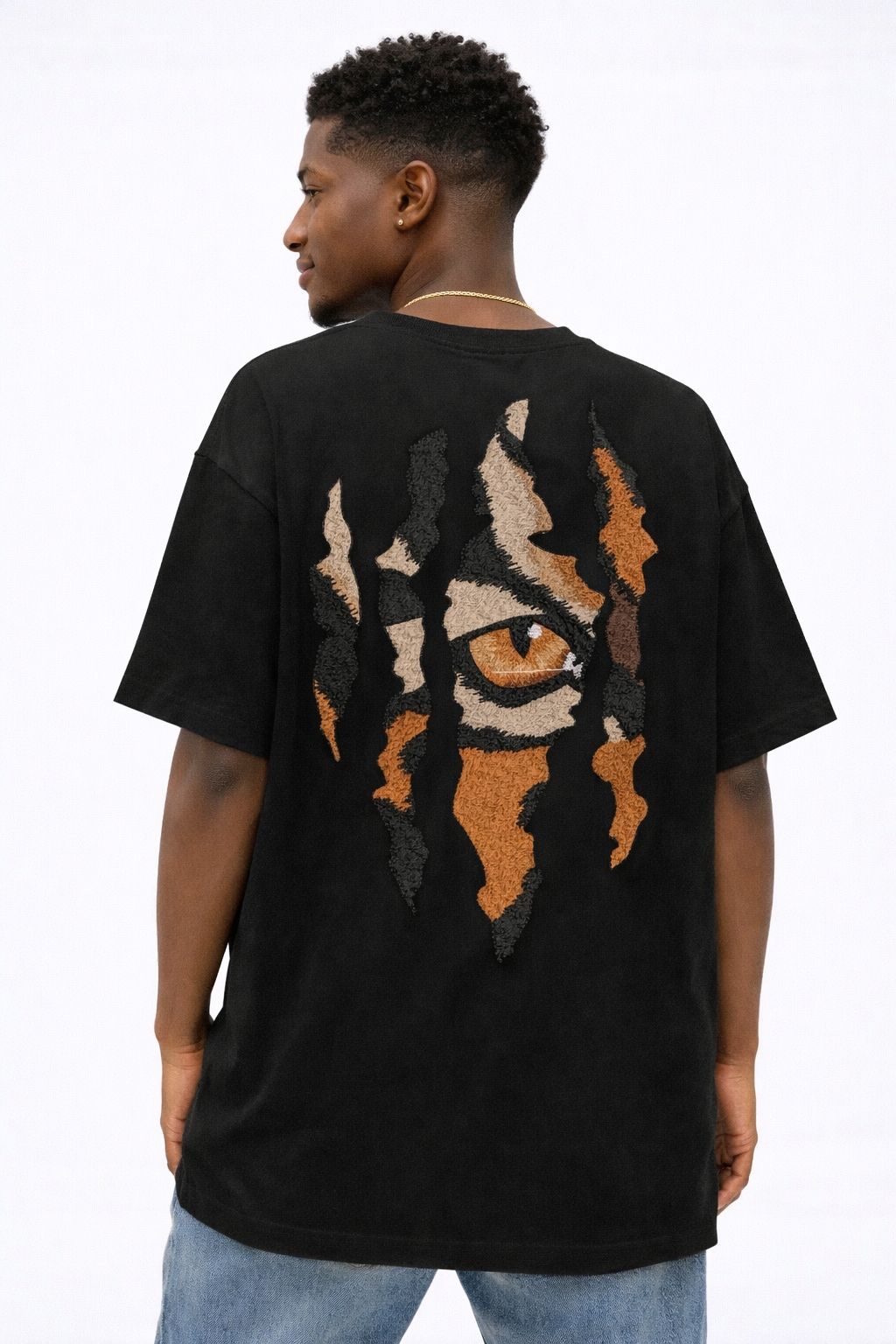 Wild Instinct Oversized T-Shirt – Tiger Eye Edition by Vasthr